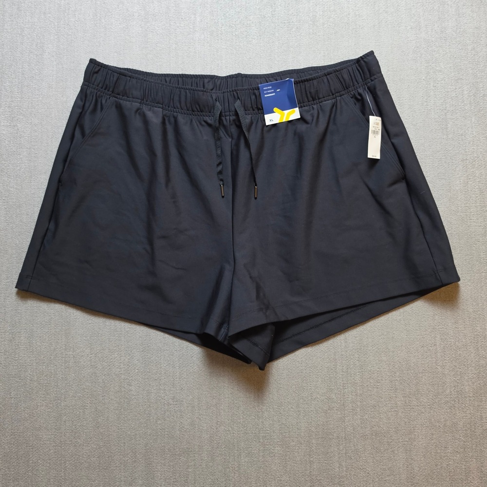 Old Navy Powersoft Shorts Women XL Black High-Rise Go-Dry Activewear 694167-05-1